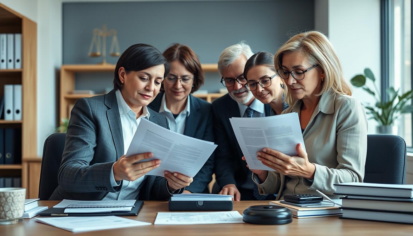 Senior legal team and family support